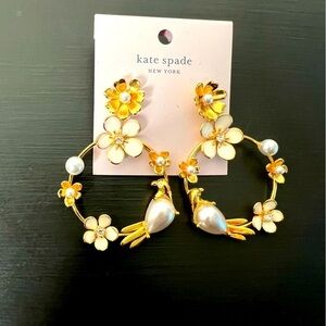 Kate spade Spring Scene Hoop Earrings NWT
